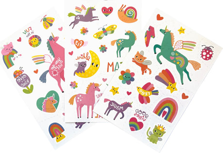 Tattoo-Palooza Glow in the Dark Temporary Tattoos - Magic Moonbeams - 3 Sheets