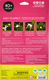Tattoo-Palooza Glow in the Dark Temporary Tattoos - Magic Moonbeams - 3 Sheets