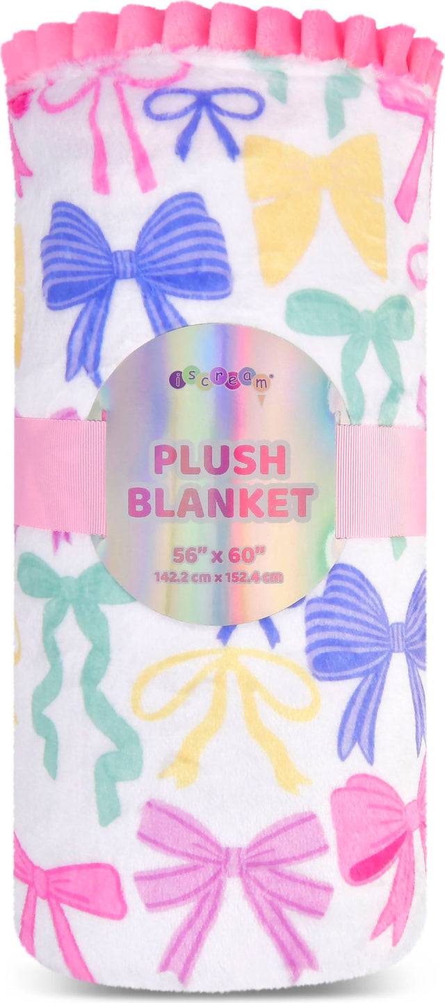 PRETTY BOWS PLUSH BLANKET