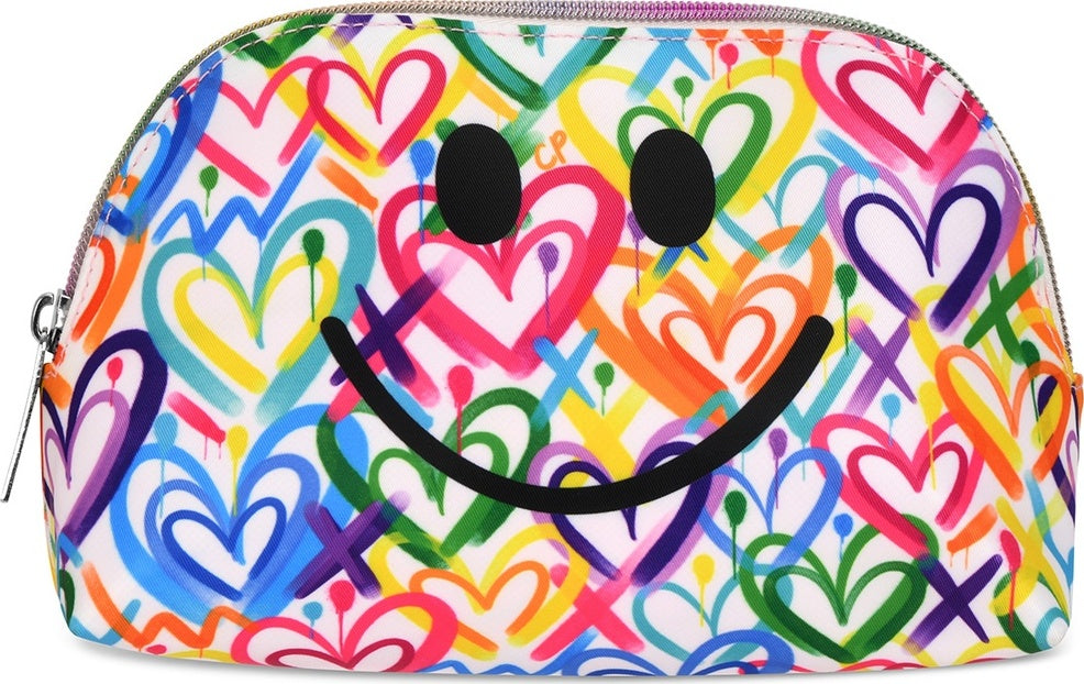 Corey Paige Hearts Oval Cosmetic Bag