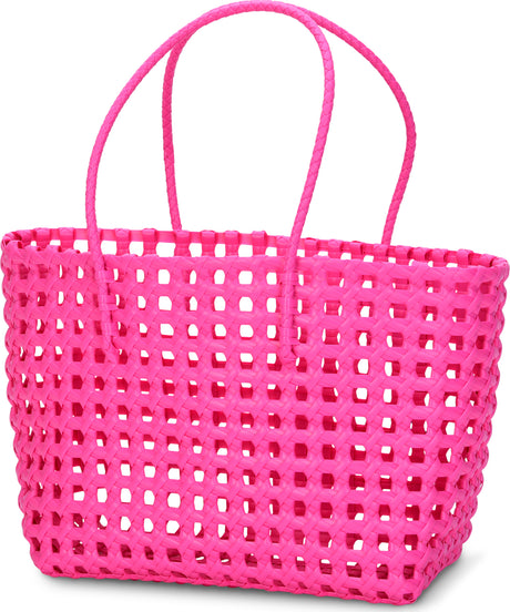 Large Pink Weave Tote