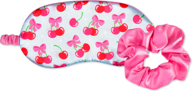 Cheerful Cherries Eye Mask & Scrunchie Set