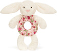 Blossom Cream Bunny 'Berry' Ring Rattle