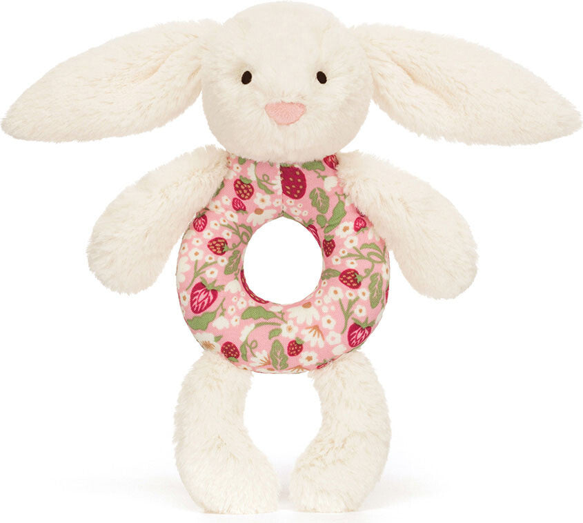 Blossom Cream Bunny 'Berry' Ring Rattle