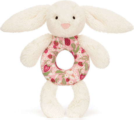 Blossom Cream Bunny 'Berry' Ring Rattle