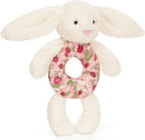 Blossom Cream Bunny 'Berry' Ring Rattle
