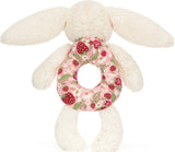 Blossom Cream Bunny 'Berry' Ring Rattle