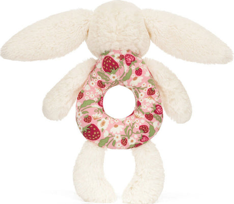 Blossom Cream Bunny 'Berry' Ring Rattle