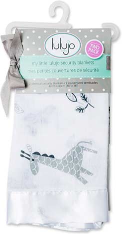 Lulujo Afrique Cotton Security Blankets - 16x16"