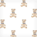 Lulujo Cotton Swaddles - Vintage Teddy Bears & Sailboats - 40x40"