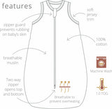 Lulujo Rose Muslin Sleep Sack