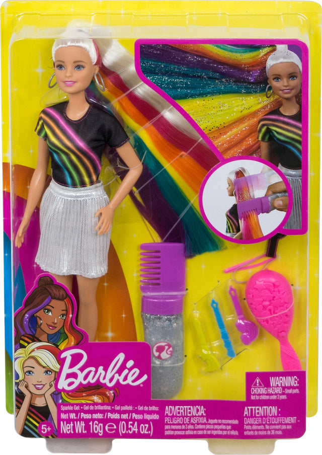 Barbie ️ Rainbow Sparkle Hair Doll