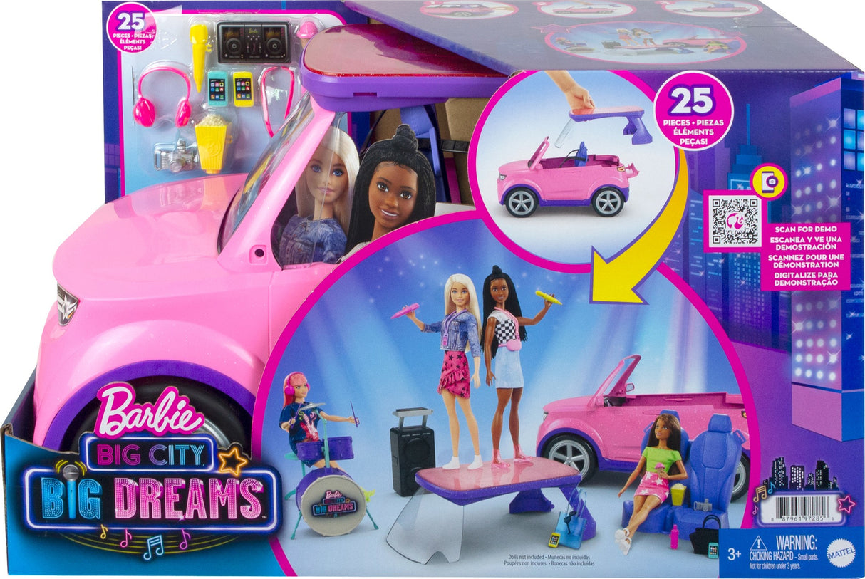 Barbie Big City Big Dreams Big City, Big Dreams Transforming Vehicle Playset Doll car