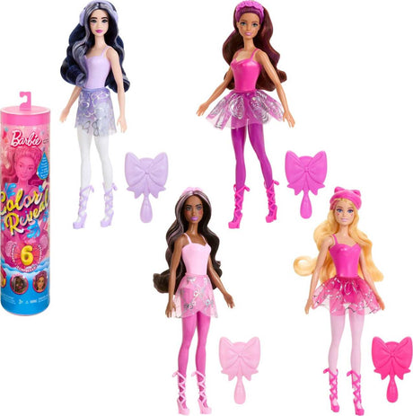 Barbie Color Reveal Ballerina Series Doll & Accessories, 6 Balletcore-Inspired Surprises (assorted)