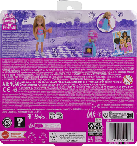 Barbie Chelsea Family & Friends Cupcake Baking Backpack Doll And Accessories