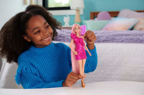 Barbie Fun & Fancy Hair Doll with Extra-Long Colorful Blonde Hair and Styling Accessories