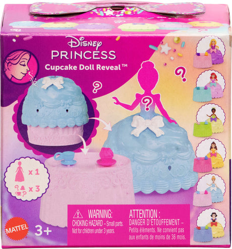 Disney Princess Cupcake Small Doll Reveal with 5 Surprises Including Doll & 2 Accessories