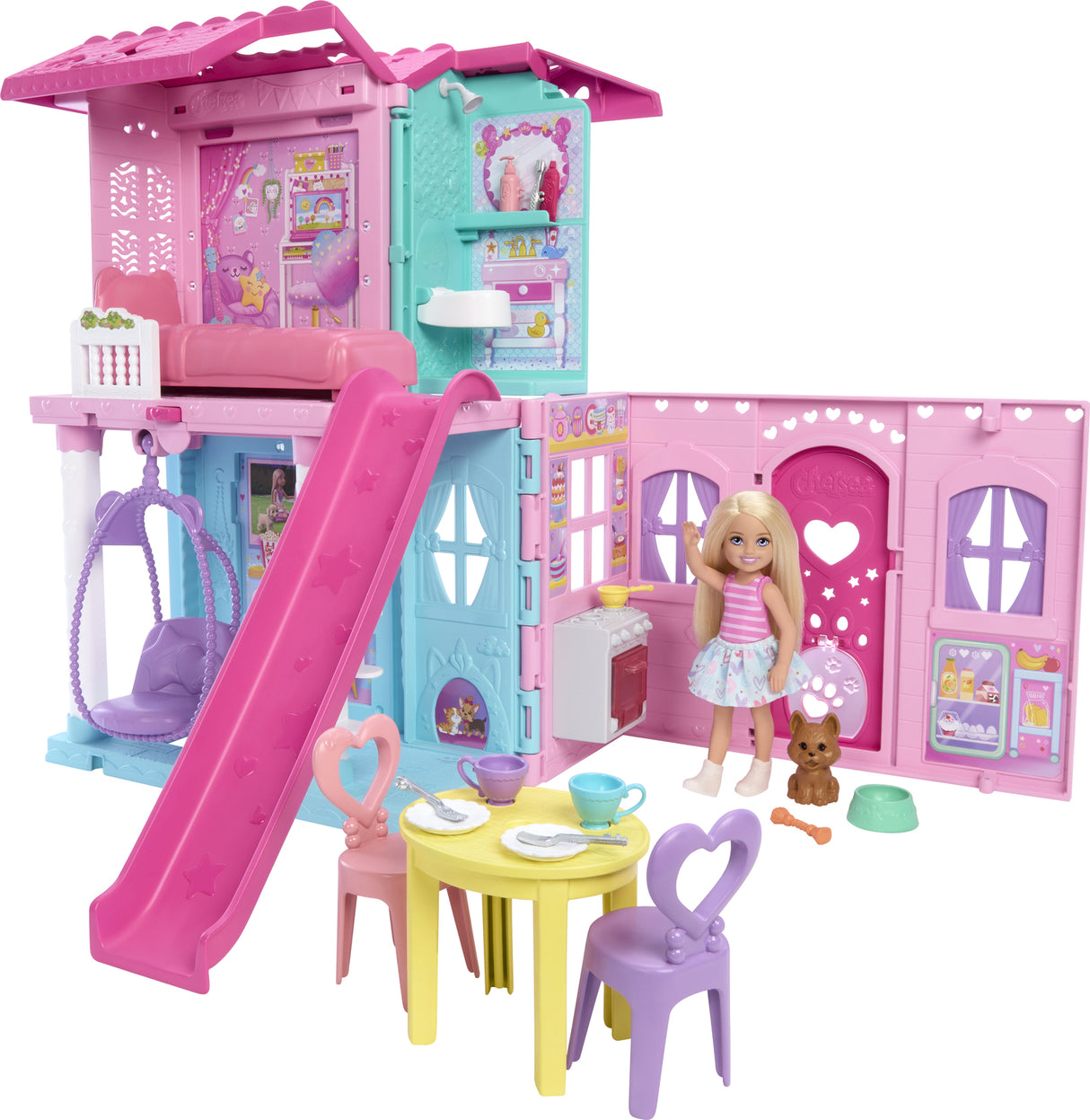 Barbie Chelsea Family & Friends Pop-Up House Playset & Doll