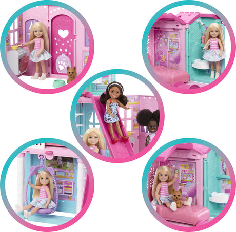 Barbie Chelsea Family & Friends Pop-Up House Playset & Doll