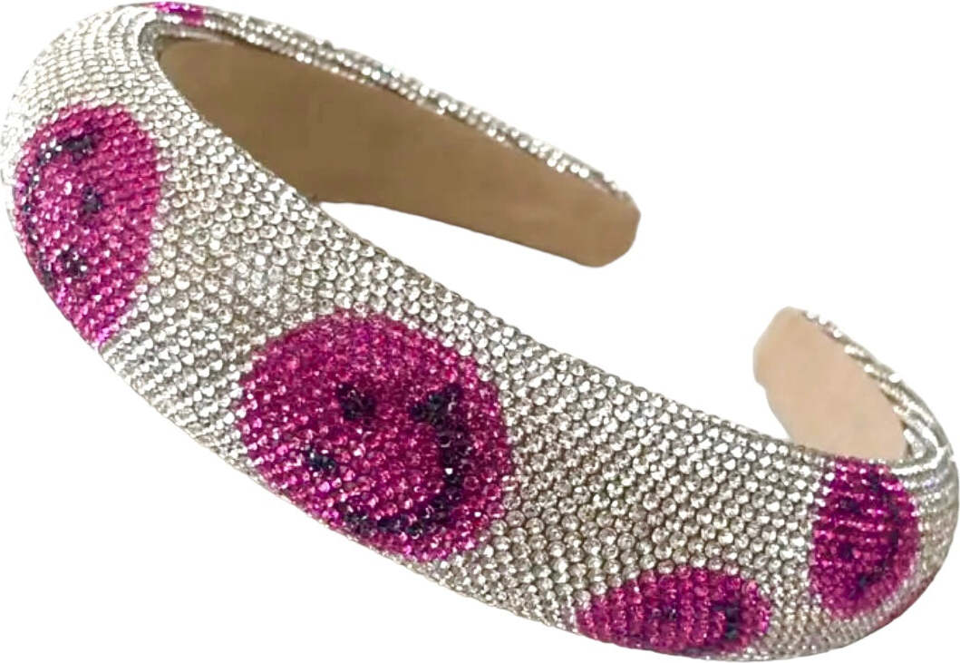 Smiley Face Crystal Headband
