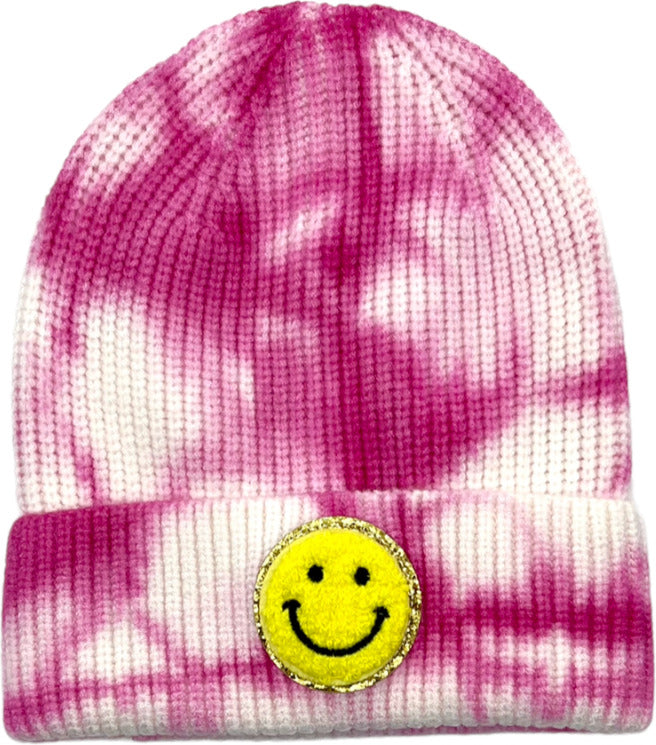 Varsity Smiley Tie Dye Beanies (assorted)