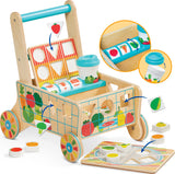 Wooden Shape Sorting Grocery Cart