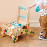 Wooden Shape Sorting Grocery Cart