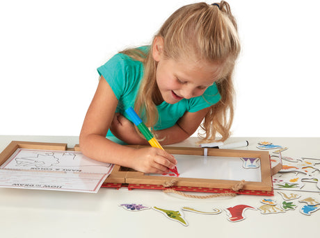 Natural Play: Play, Draw, Create Reusable Drawing & Magnet Kit - Dinosaurs