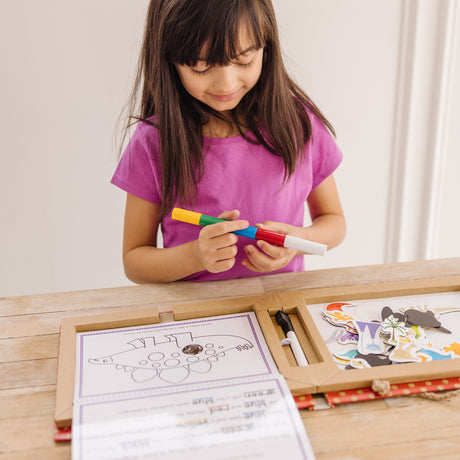 Natural Play: Play, Draw, Create Reusable Drawing & Magnet Kit - Dinosaurs