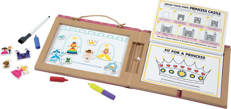 Natural Play: Play, Draw, Create Reusable Drawing & Magnet Kit - Princesses