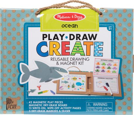 Natural Play: Play, Draw, Create Reusable Drawing & Magnet Kit - Ocean