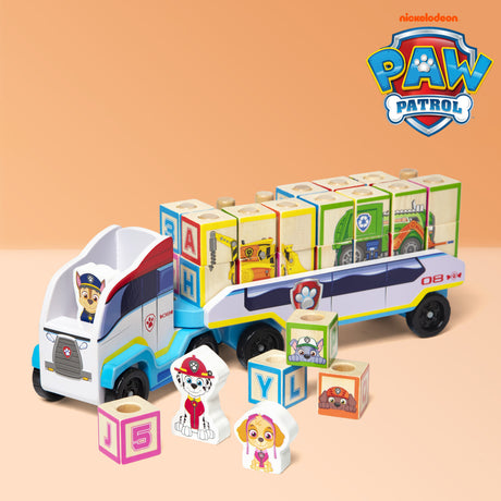 Paw Patrol Wooden ABC Block Truck