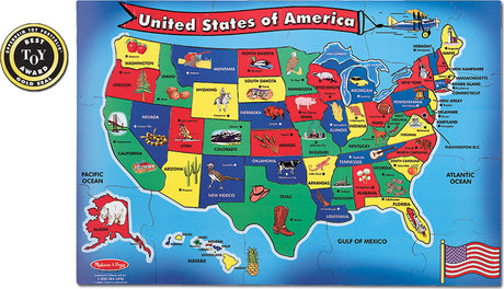 U.S.A. (United States) Map Floor Puzzle - 51 Pieces