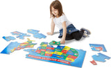 U.S.A. (United States) Map Floor Puzzle - 51 Pieces