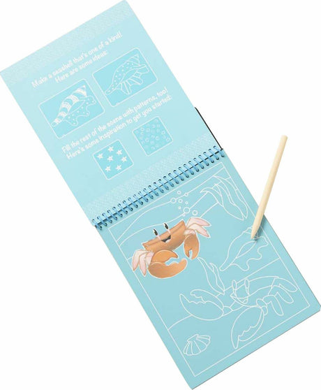 On the Go Scratch Art Color Reveal Pad - Sea Life