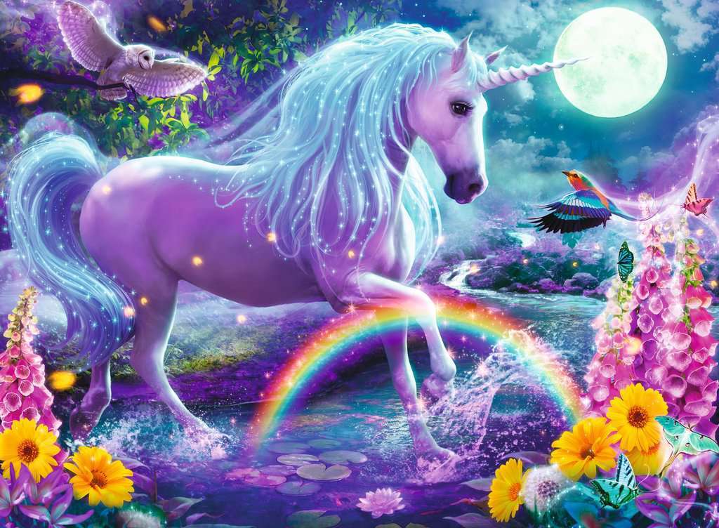 Glitter Unicorn 100 pc Glitter Puzzle Glitter Unicorn 100 pc Glitter Puzzle