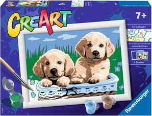 CreArt: Paint-By-Number Cute Puppies 5x7