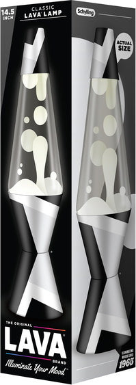 Lava Lamp 14.5" Polygonal White and Clear