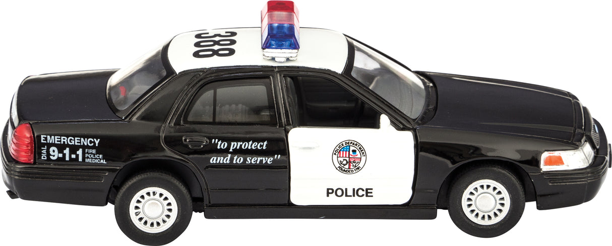 Diecast Police car w Pull-Back action