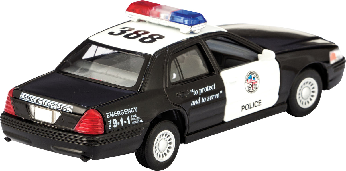 Diecast Police car w Pull-Back action