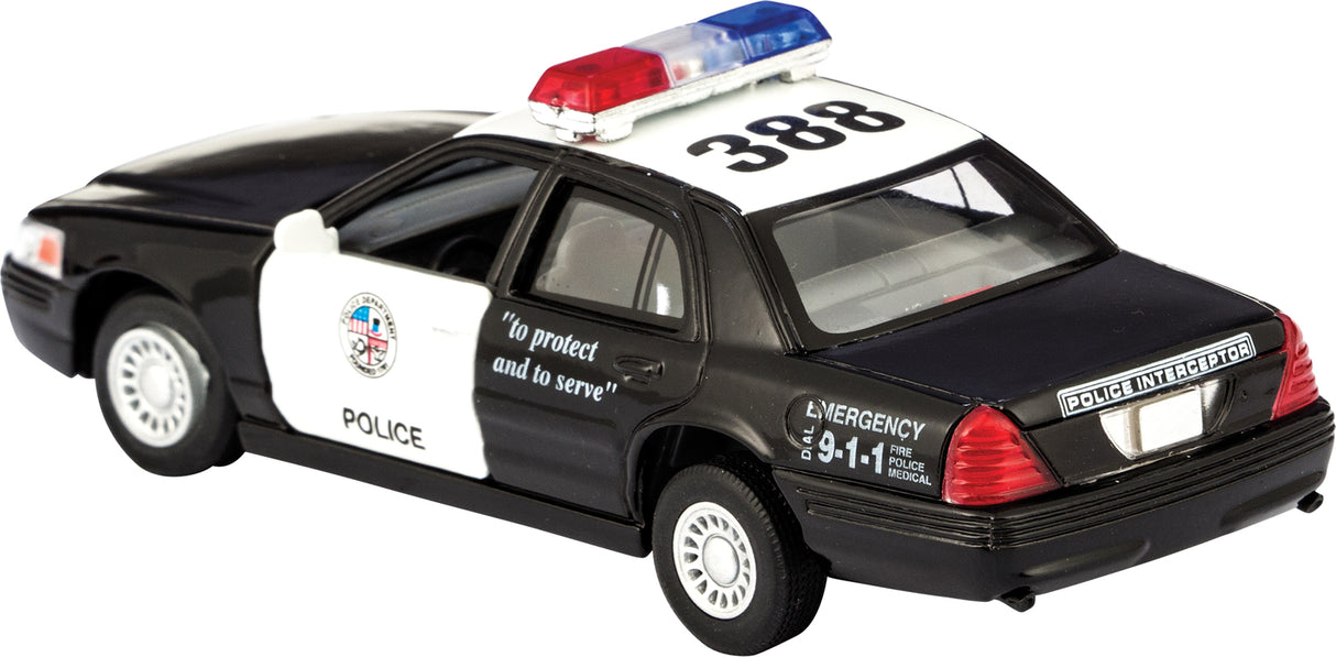 Diecast Police car w Pull-Back action