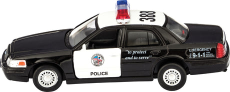 Diecast Police car w Pull-Back action