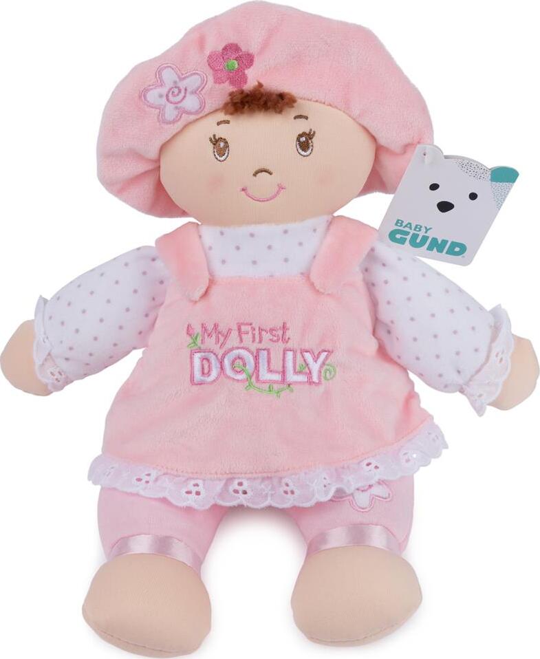 My First Dolly, Pink/White Dress, 13-Inch