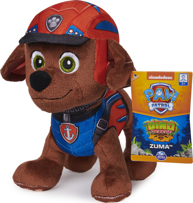 PAW Patrol, Dino Rescue Zuma, Stuffed Animal Plush Toy, 8 inch