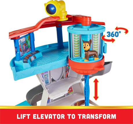 Paw Patrol Lookout Tower Playset with Toy Car Launcher, 2 Chase Action Figures