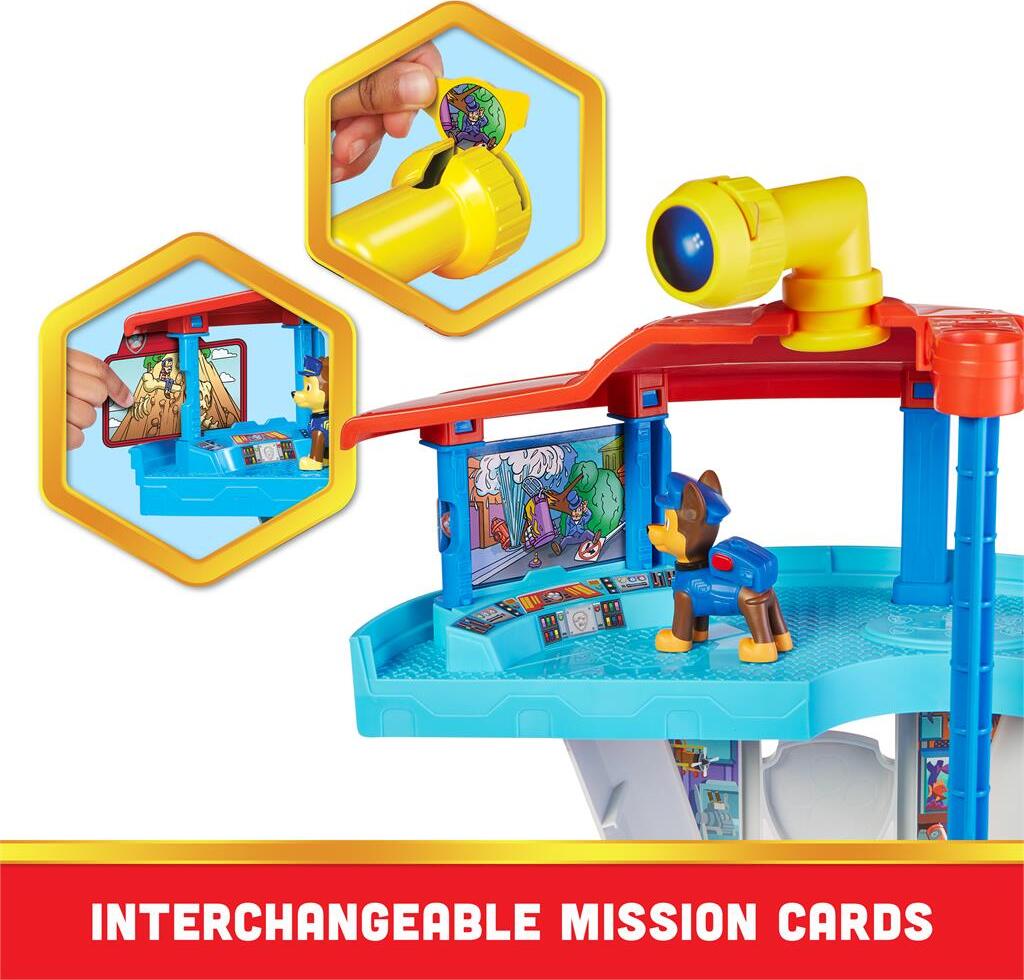 Paw Patrol Lookout Tower Playset with Toy Car Launcher, 2 Chase Action Figures