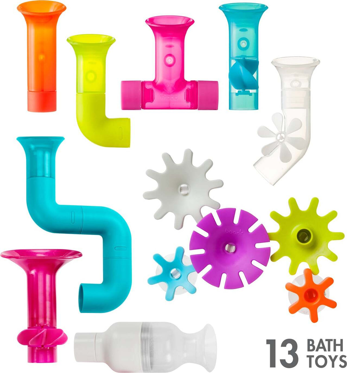 Boon Pipes & Tubes & Cogs Building Bath Toy Bundle
