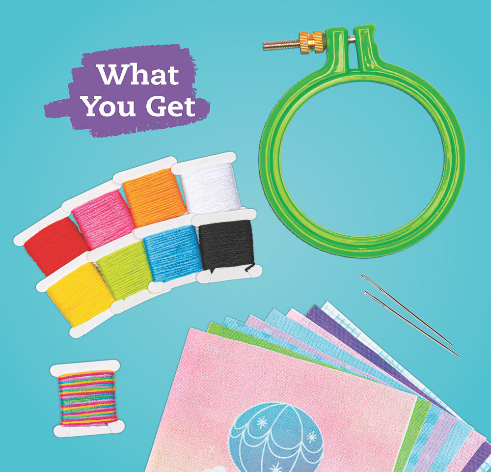 KLUTZ Super Cute Embroidery Book & Activity Kit