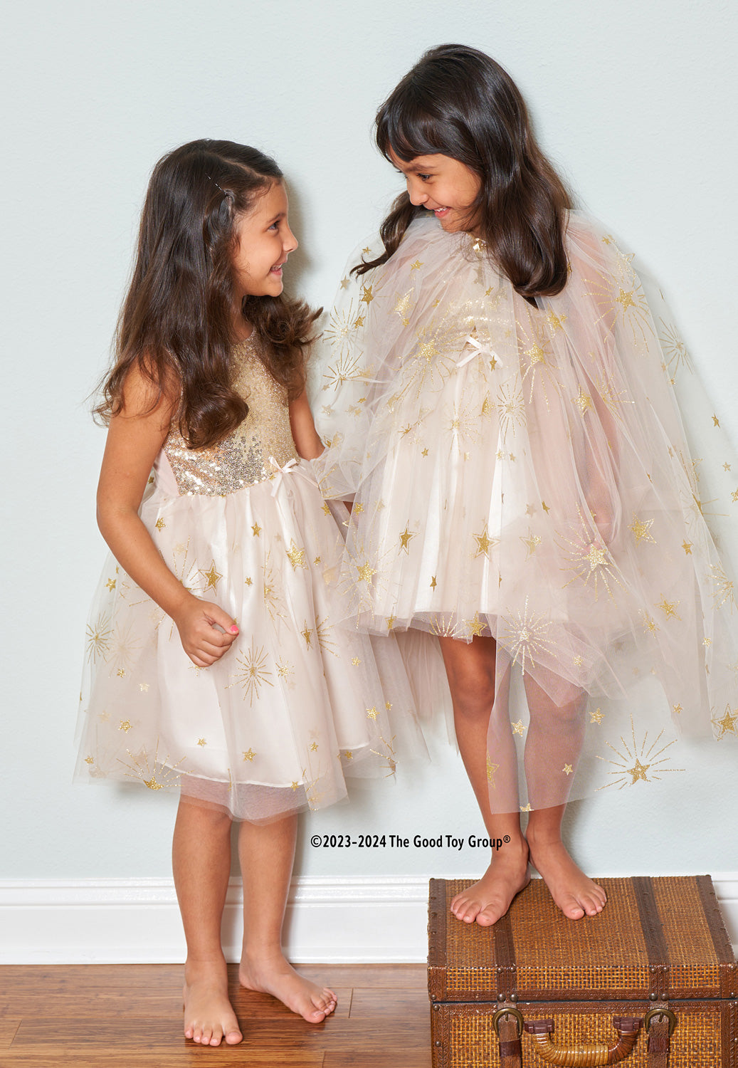 Golden Glam Party Cape - Size 4/6