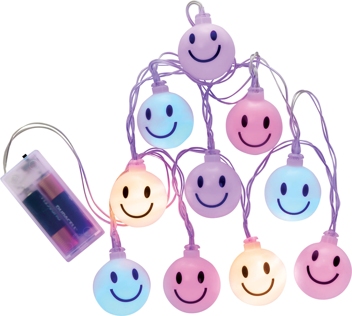 Choose Happy Happy Face LED String Lights